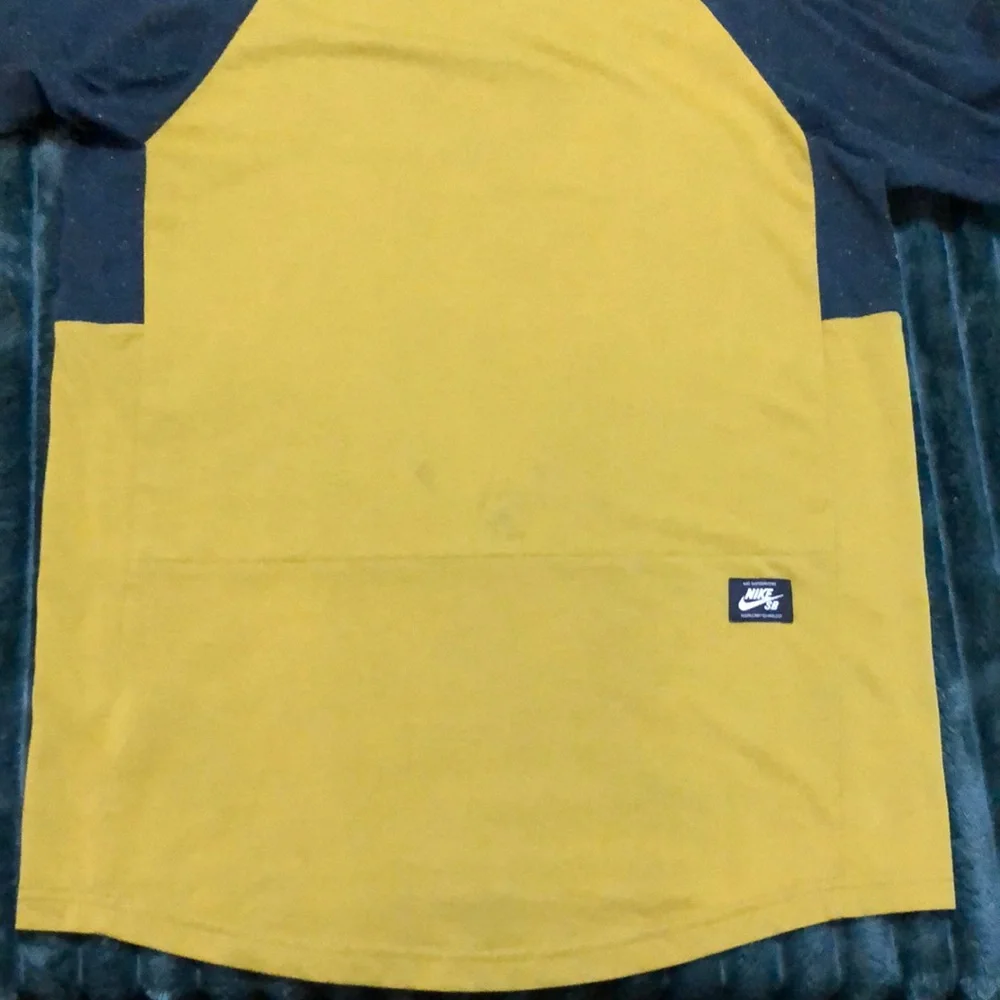 Nike Mustard and Navy Raglan Tee - Picture 2 of 4